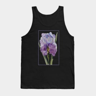 Purple Iris Watercolor Tank Top